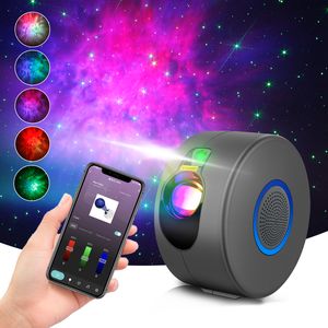 Speed LED Galaxy Sternenhimmel Projektor, 3D Sternenlicht Projektor Lamp APP intelligente Steuerung 7 Farben/Aurora-Effekt Nachtlicht für Baby Schlafzimmer Zuhause,Party