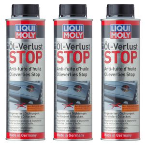 LIQUI MOLY 3x Öl-Verlust Stop 300ml, Motoröl Additiv für Diesel-/Benzin-Motoren