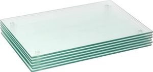 Harbor Housewares Glas-Tischsets – 40 x 30 cm – transparent – ??6er-Pack