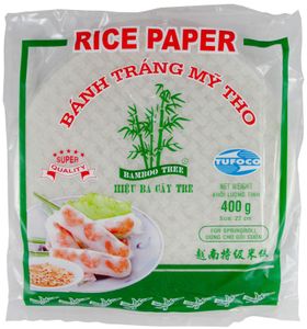 [ 400g ] BAMBOO TREE Reispapier, rund Ø 22cm für Frühlingsrollen / Bahn Trang My Tho/ aus Vietnam