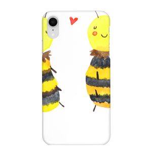 Mr. & Mrs. Panda Iphone XR Handyhülle Biene Verliebt - Weiß - Geschenk, Hummel, Premium Kunststoff, Wespe