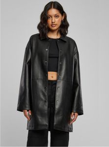 Urban Classics Ladies Faux Leather Coat black - XS