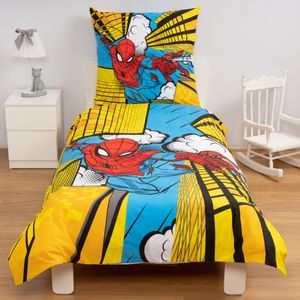 Disney Home Spiderman Kinder Wendebettwäsche Set 100% Baumwolle 140x200 cm Kissenbezüge 65x65 cm