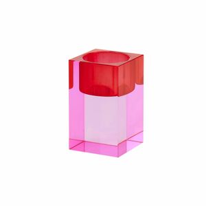 Gift Company Teelichthalter Sari S, Windlicht, Dekolicht, Kristallglas, Rosa, Rot, 7.7 cm, 1096903003