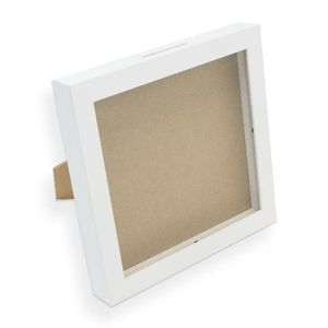 itenga Bilderrahmen Geldgeschenk Spardose, weißer Rahmen, 20,0 x 20,0 cm