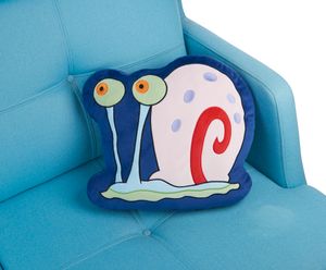 Spongebob Schwammkopf Kissen - Gary Plüsch Dekokissen Zierkissen Kopfkissen Blau 43 x 25 cm