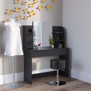 Dizajnová stolička Livinity®, 33 x 67 cm na toaletný stolík, čierna