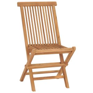 vidaXL Klappbare Gartenstühle 2 Stk. Massivholz Teak