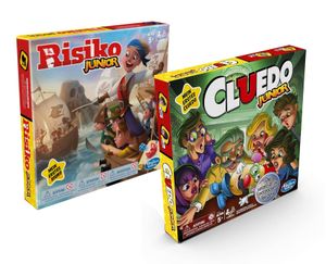 Hasbro BUNDLE - Risiko Junior + Cluedo Junior Brettspiel Gesellschaftsspiel Kinder