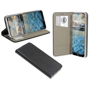 Buch Tasche "Smart" für NOKIA 2.4 Handy Hülle Etui Brieftasche Schutzhülle mit Standfunktion, Kartenfach Schwarz