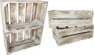 4er Set Vintage Holzkisten 25 x 40 x 30 cm massive Weinkisten in vielen Farben zur Auswahl Holz Kisten Obstkisten Apfelkisten, holzregal.