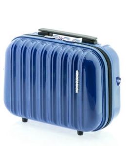 Beauty Case - Hartschale - 34x27x18 cm - 1,1 kg - 16 Liter - Aufsteckmöglichkeit auf Trolley - blau