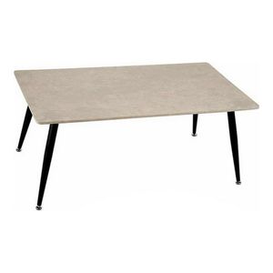 Couchtisch Schwarz Weiß Stein Metall Melamine DM (60 x 45 x 110 cm)