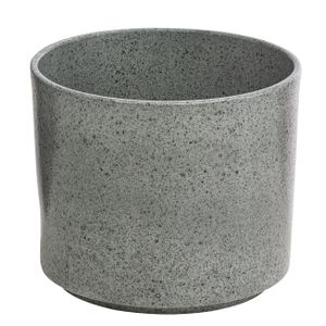Dehner Übertopf Blanca, Ø 27 cm, Höhe 25 cm, Keramik, grau