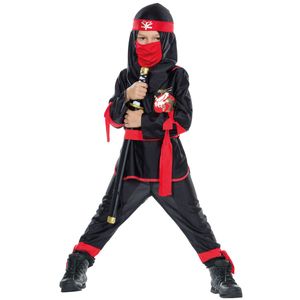 Ninja Kostüm schwarzer Krieger für Kinder, Größe:140