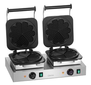 Doppel-Waffeleisen Herzwaffel 210mm