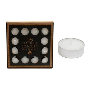 Niečo iné - Čajové sviečky, bez vône 16 balení SD4910 (jedna veľkosť) (biela)