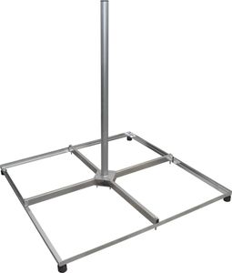 PremiumX SAT Balkonständer 4x 50x50cm Stahl verzinkt 1m Mast 42mm Flachdachständer Ständer Halterung für Satelliten-Schüssel