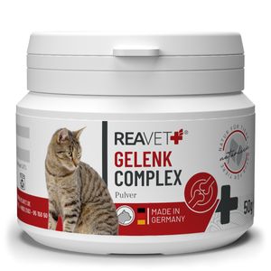 REAVET Gelenk Complex Katze, für 3 Monate, Alternative zu Gelenktabletten – sehr hohe Akzeptanz- Spezial Gelenkmittel für Katzen, Besser als Grünlippmuschel, MSM, Teufelskralle, Taurin, Glucosamin