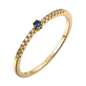Ring 54 - 585 Gelbgold - Brillanten Saphir