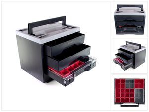 Makbox Rack Schubladenkoffer 400x300x340mm mit 2x Schublade + 1x Sortimentsschublade