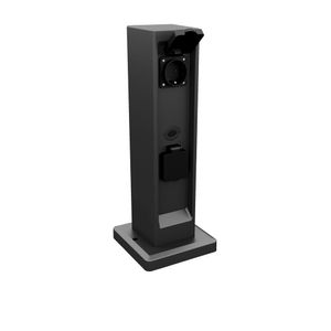 TINT Müller-Licht Steckdosenturm 4-fach, Smart Socket Tower, schwarz