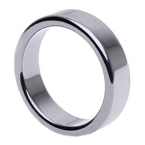 Hämatit Ring Fingerring Fingerschmuck Uni schlicht flach glatt grau Steinring,Innenumfang 53mm  Ø16.9mm