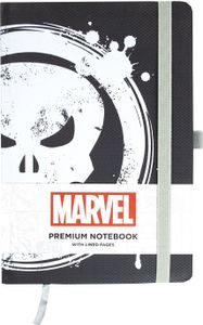 The Punisher - Zápisník "Premium", A5 NS6186 (jedna veľkosť) (čierna/biela/červená)