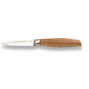 Nůž na zeleninu, kuchyňský nůž, nerezová ocel / palisandr, stříbrný, 9 cm, EW-SM-0355, Echtwerk Classic Edition