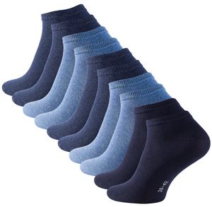 Stark Soul® Essentials Sneaker-Socken, 10 Paar, Gr: 39-42,  Blautöne-Mix