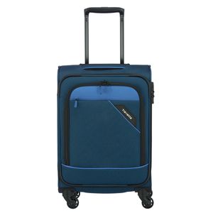 Travelite Derby Kabinen 4-Rollen Weichgepäck Trolley S 55 cm 2,4 kg, Farbe:Blau