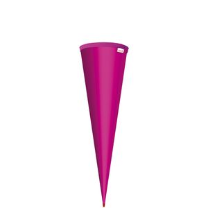 Schultüten-Rohling zum Basteln pink - 70 cm rund - mit Rot(h)-Spitze ohne Verschluss