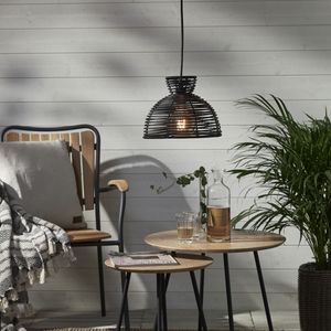 Lamp Shade 'Runde', schwarz, 26x20cm