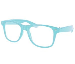 Alsino Nerd Brille ohne Stärke Karneval Fasching Sonnenbrille Schwarz Hornbrille für Kostüm Accessoires Modebrille (klar) , Modell wählen:1099 türkis