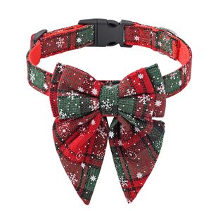 Weihnachtshundehalsband mit Schleife, Weihnachtshalsbänder für Hunde mit Schleife, Weihnachtsgeschenk für Welpen und Kätzchen(S)