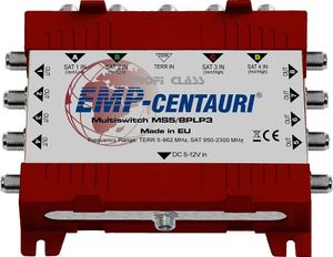 EMP-Centauri Multischalter MS 5/8 PLP-3 Verteiler Multiswitch Sat 8 Teilnehmer Matrix ohne Netzteil FullHD HDTV 4K UHD