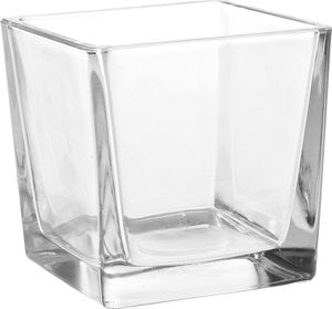 Glastopf Quader Pflanztopf Würfel dickes Glas klar 12x12 cm