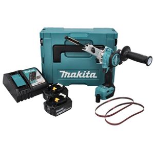 Makita DBS 180 RGJ Akku Bandfeile 18 V 9 x 533 mm Brushless + 2x Akku 6,0 Ah + Ladegerät + Makpac
