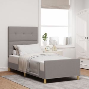 vidaXL Posteľný rošt Taupe 90x200 cm Látka