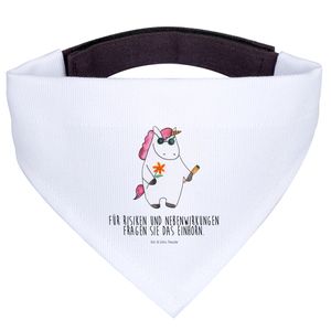Mr. & Mrs. Panda Hundehalstuch S Einhorn Woodstock - Weiß - Geschenk, Pegasus, kleine Hunde, Spaß. lustig, klein, Einhorn Deko, Unicorn, Alkohol, Kiffen