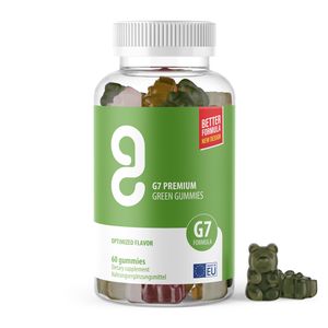Green Gummies Nahrungsergänzungsmittel mit L-Arginin, Grüntee-Extrakt, Maca Pulver, Panzen- und Zitronengrasaroma 1x 60