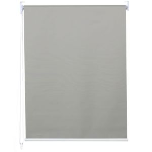 Rollo HWC-D52, Fensterrollo Seitenzugrollo Jalousie, 70x160cm Sonnenschutz Verdunkelung blickdicht  grau