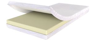 Pillows24 Kaltschaum-Matratze, Härtegrad: H2 (mittelfest), 13 cm hoch, waschbarer Bezug aus Mikrofaser mit Reißverschluss, Bettmatratze