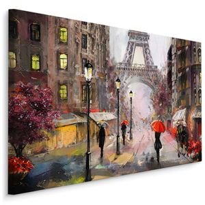 Fabelhafte Canvas LEINWAND BILDER 120x80 cm XXL Kunstdruck Paris Stadt Eiffelturm