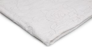 Baumwollstoff mit Stickerei, Farbe Weiß Muster 12 (50 x 140 cm)
