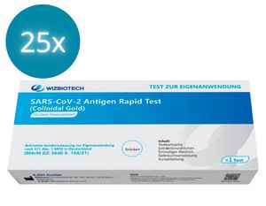 25 Stück SARS-CoV-2 Antigen Rapid Test (Colloidal Gold) AT1297/21