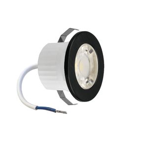 3 Watt LED mini Einbauleuchte Einbaustrahler Spot Schwarz Warmweiß Schutzart IP54