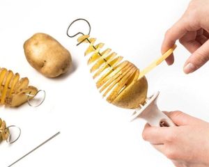 Kartoffel-Twister-Spirale, Spiral Chips Cutter, Spiral Chips Kartoffelschneider, Kartoffelturm Spiralschneider für Kartoffelturm