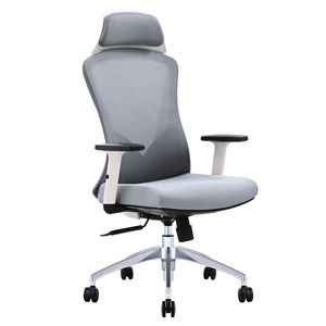 Crenex Bürostuhl Ergonomisch Stuhl Drehstuhl Chefsessel Mesh Büro Schreibtischstuhl Grau