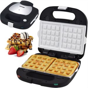 Syntrox Germany Kombigerät SM-1500W Perom – Multifunktionales Waffeleisen für perfekte belgische Waffeln, Grillen und Toasten